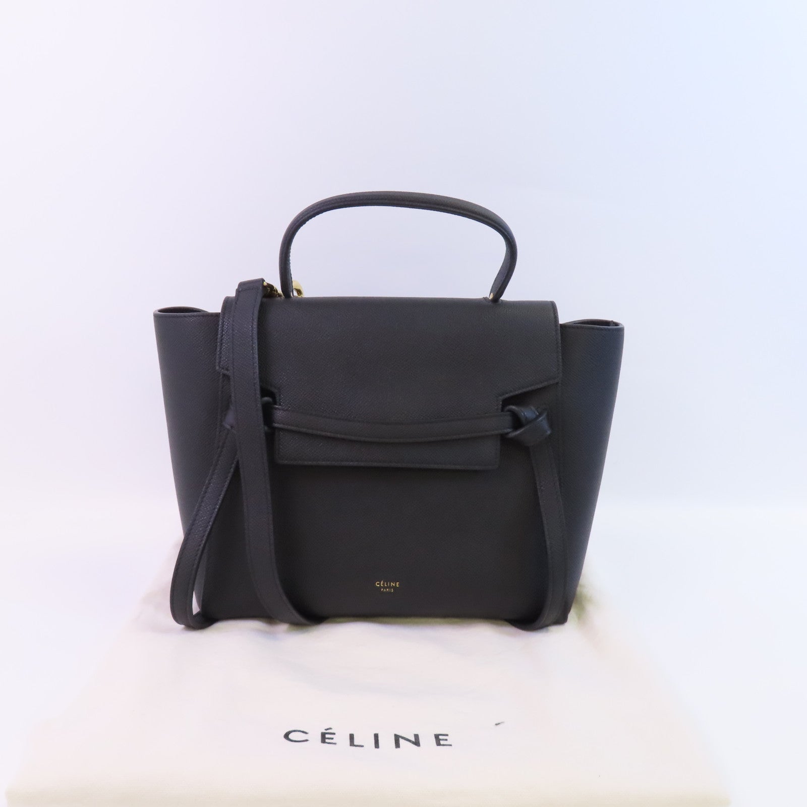 CELINE 牛皮皮革Belt Bag Medium金扣手挽肩背兩用袋