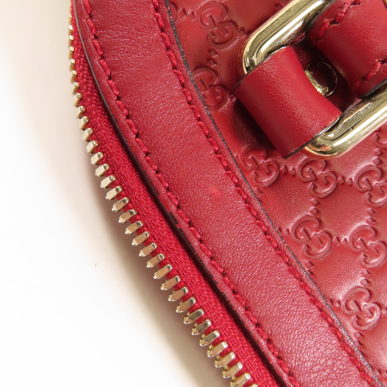 GUCCI 牛皮皮革Mini Dome銀扣手挽肩背兩用袋