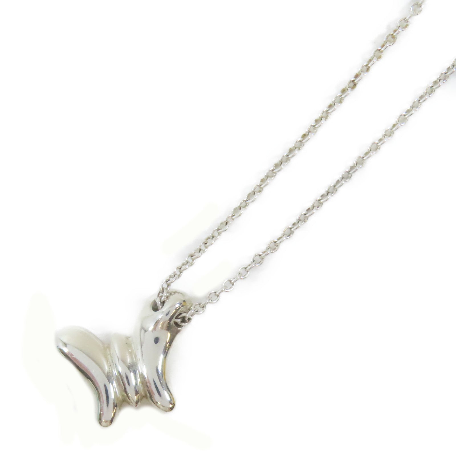 TIFFANY＆CO 925純銀Elsa Peretti Butterfly Necklace項鍊#40cm