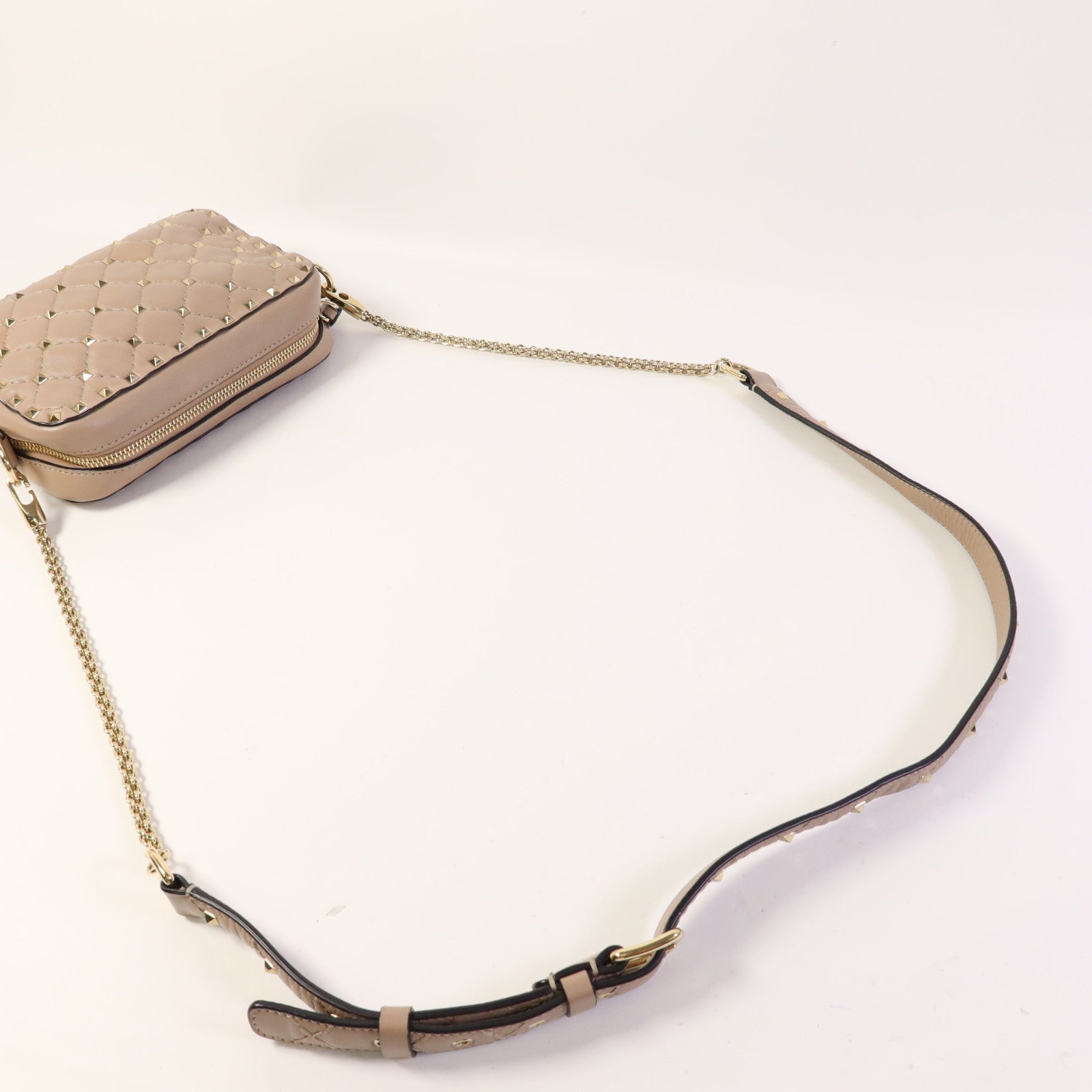 Valentino 牛皮皮革Shoulder Bag金扣肩背袋