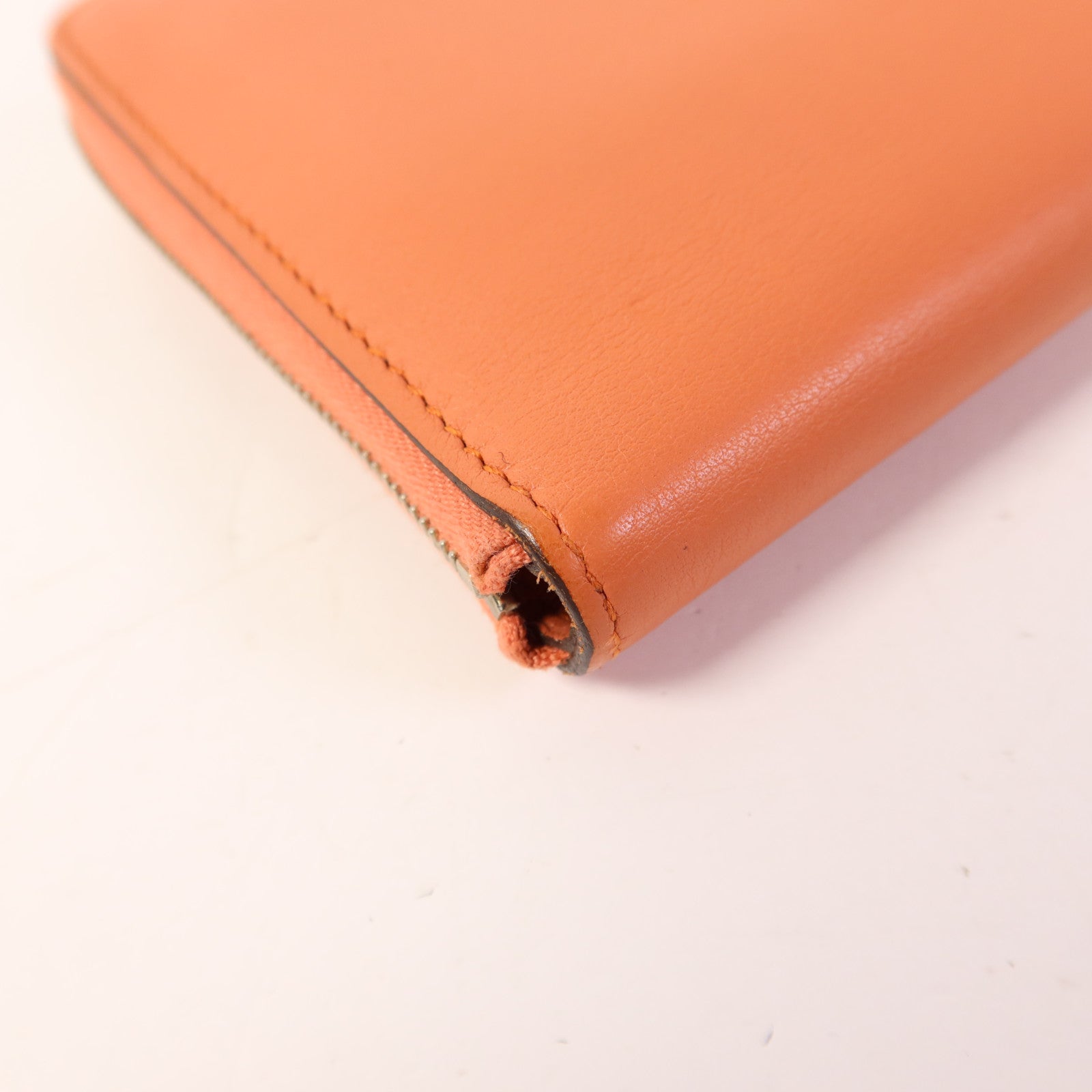 HERMES 【激減優惠】Swift皮革Azap Long Wallet銀扣長錢包Flamingo
