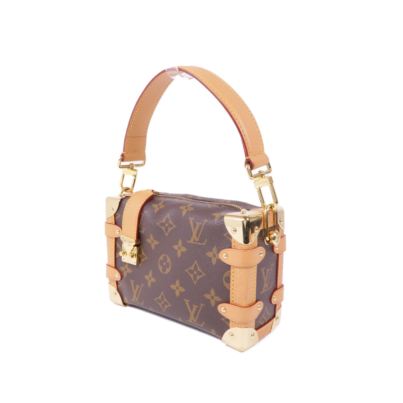 LOUIS VUITTON Monogram Side Trunk PM金扣手挽肩背兩用袋