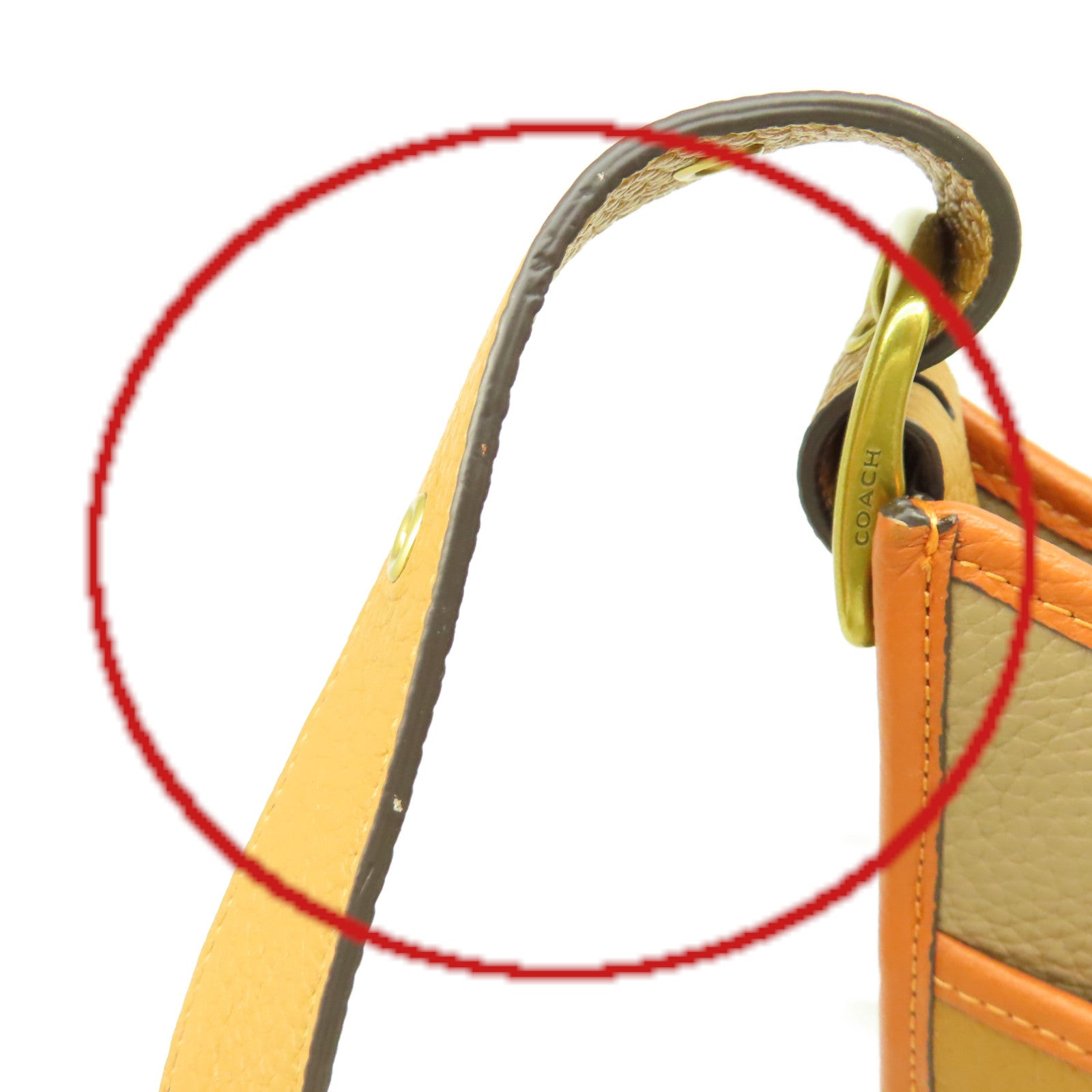 COACH 牛皮皮革Shoulder Bag肩背袋啡色