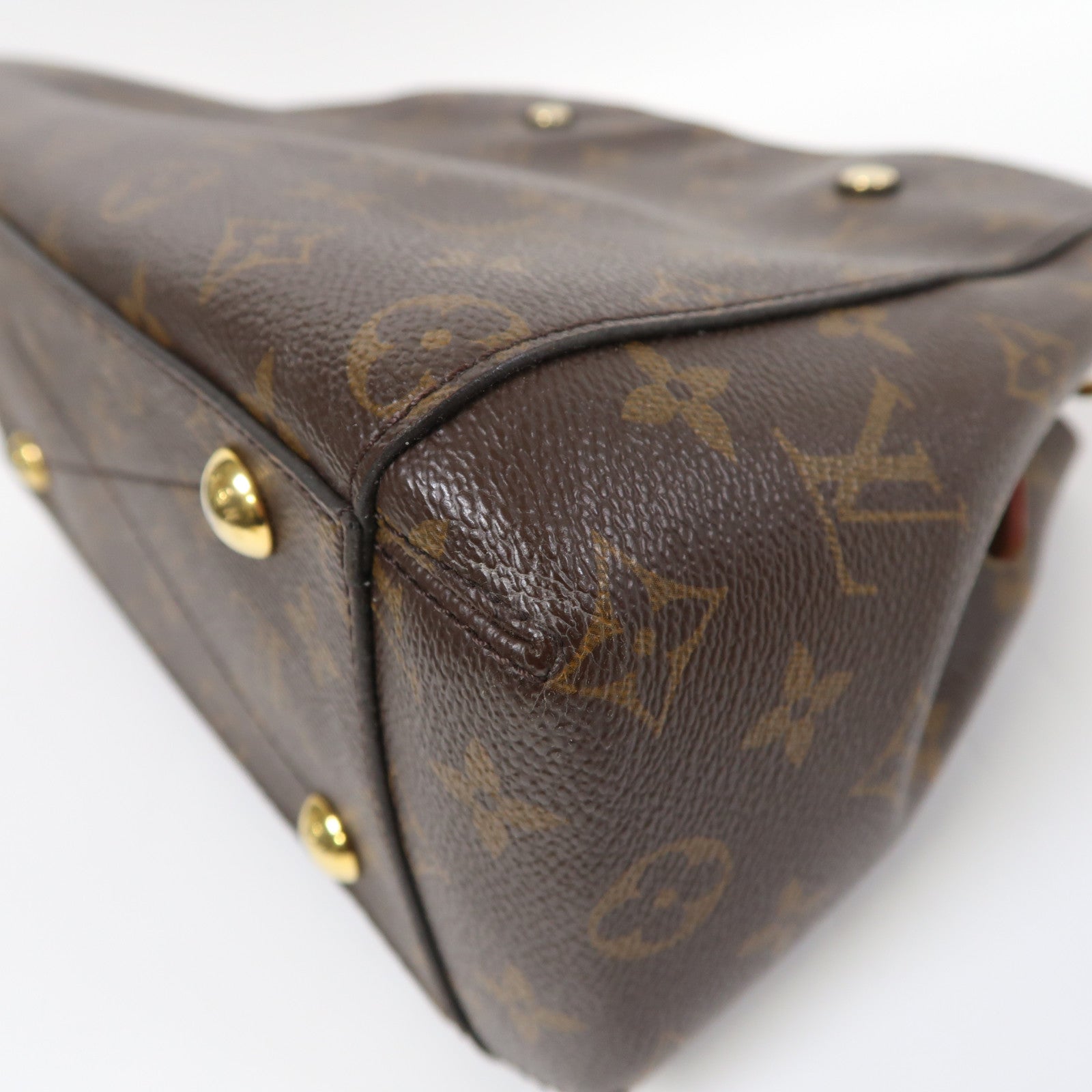 LOUIS VUITTON Monogram Montaigne BB金扣手挽肩背兩用袋棕色
