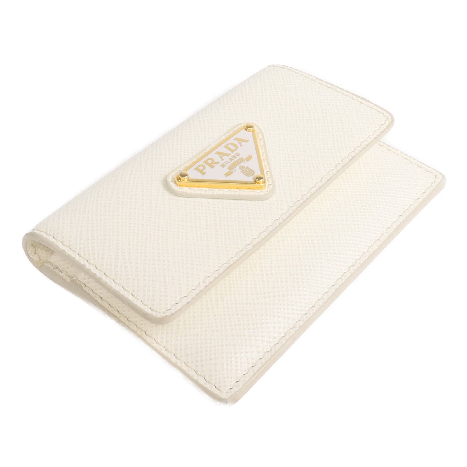 PRADA Saffiano皮革Card Case金扣卡片套
