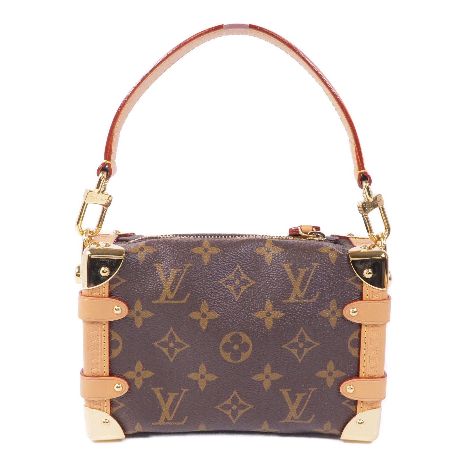 LOUIS VUITTON Monogram Side Trunk PM金扣手挽肩背兩用袋
