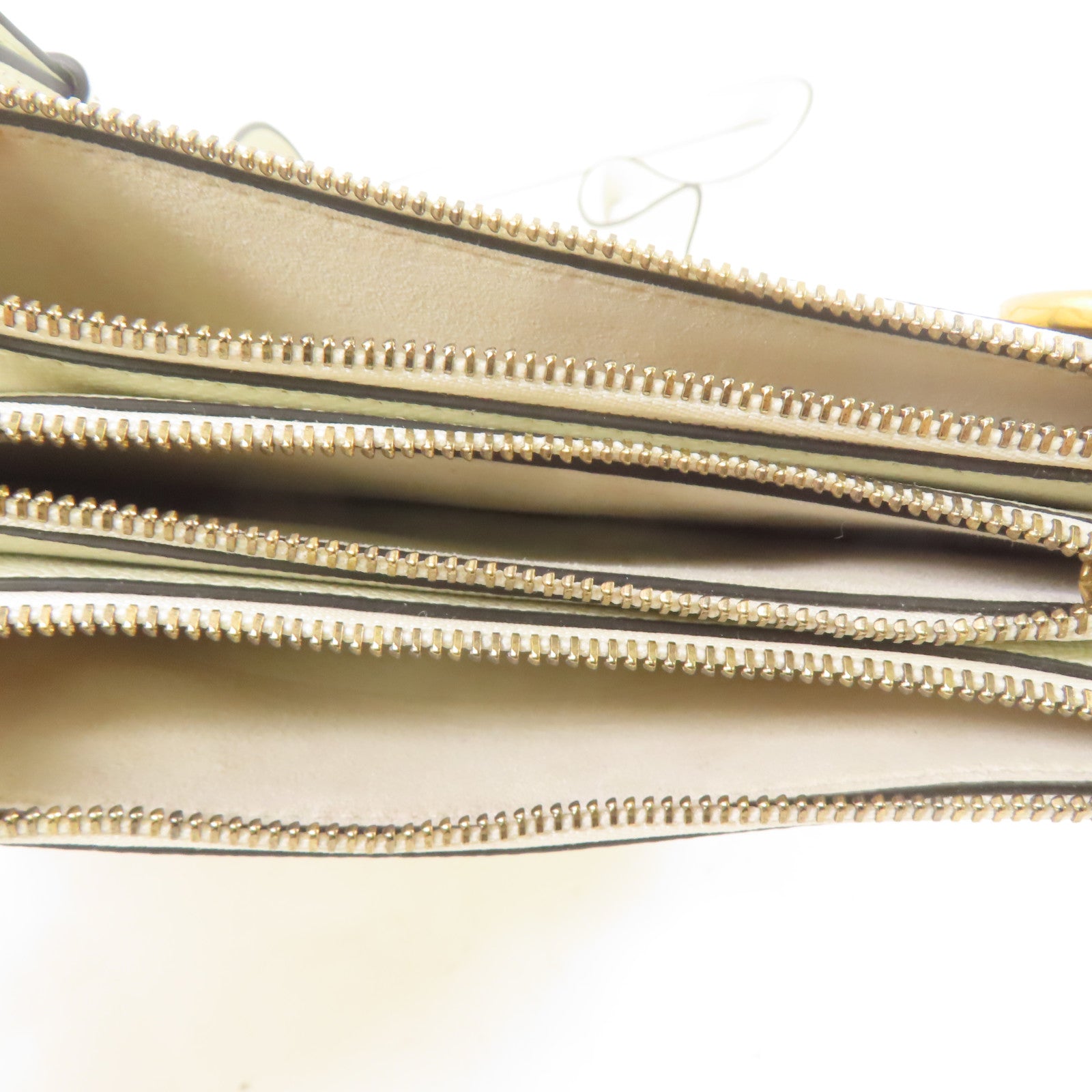 Dior 牛皮皮革Saddle Trio Crossbody Pouch金扣肩背袋白色