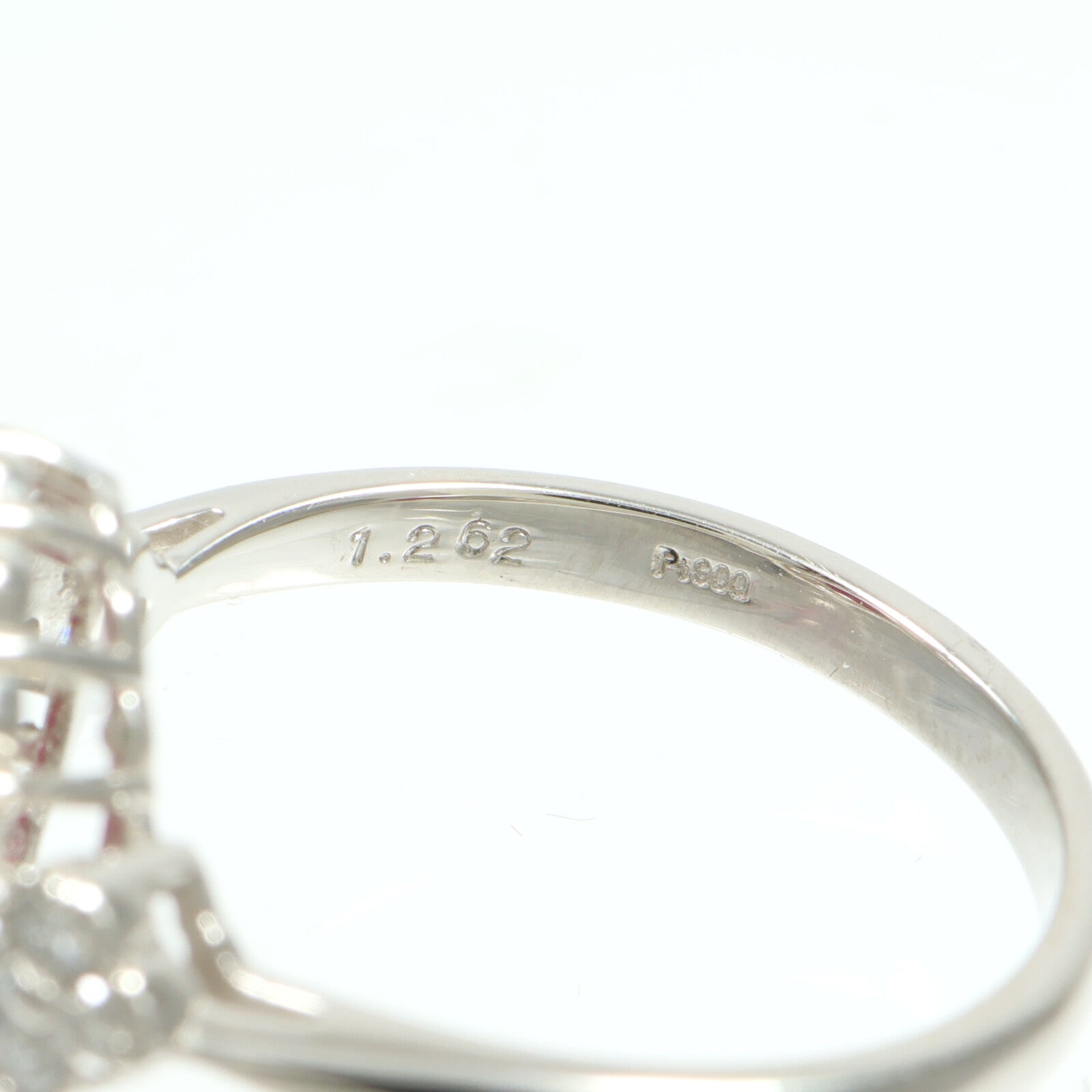 JEWELRY PT900鉑金Ruby Diamond Ring紅寶石/鑽石戒指