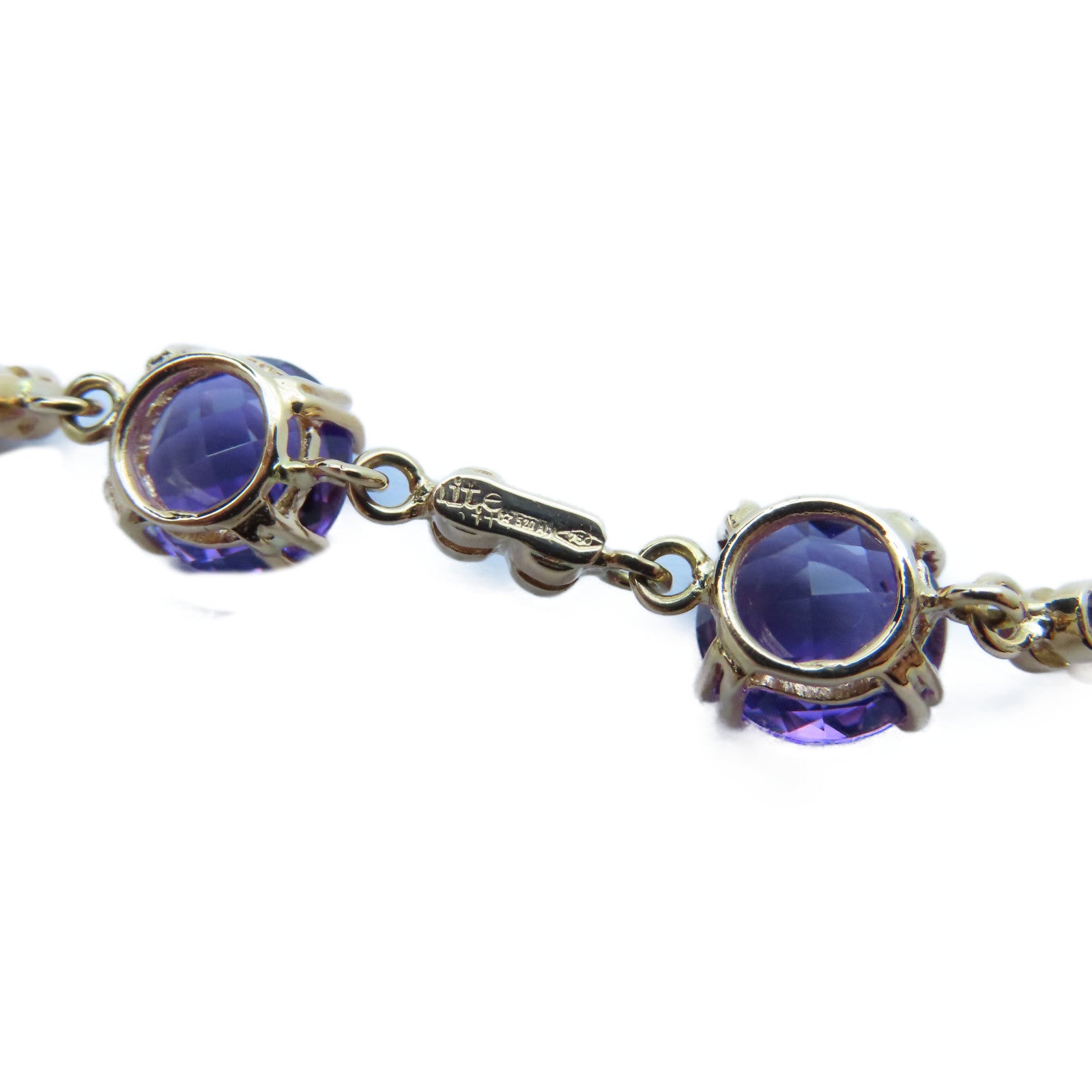 JEWELRY 18K黃金Amethyst/Diamond Necklace紫晶/0.03ct鑽石項鍊#40cm