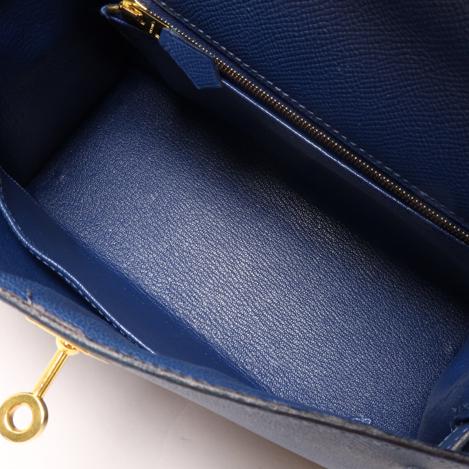 HERMES Epsom皮革皮革Kelly 25手挽肩背兩用袋Deep Blue