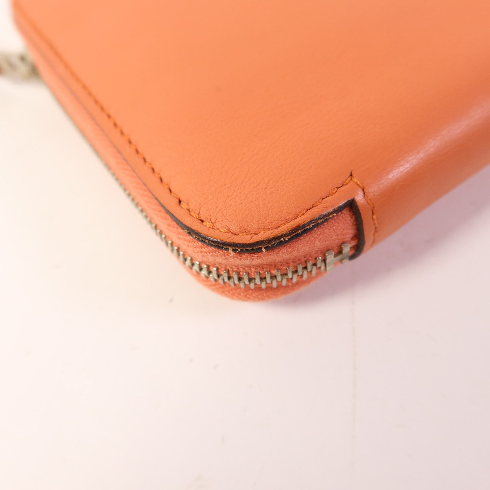 HERMES 【激減優惠】Swift皮革Azap Long Wallet銀扣長錢包Flamingo