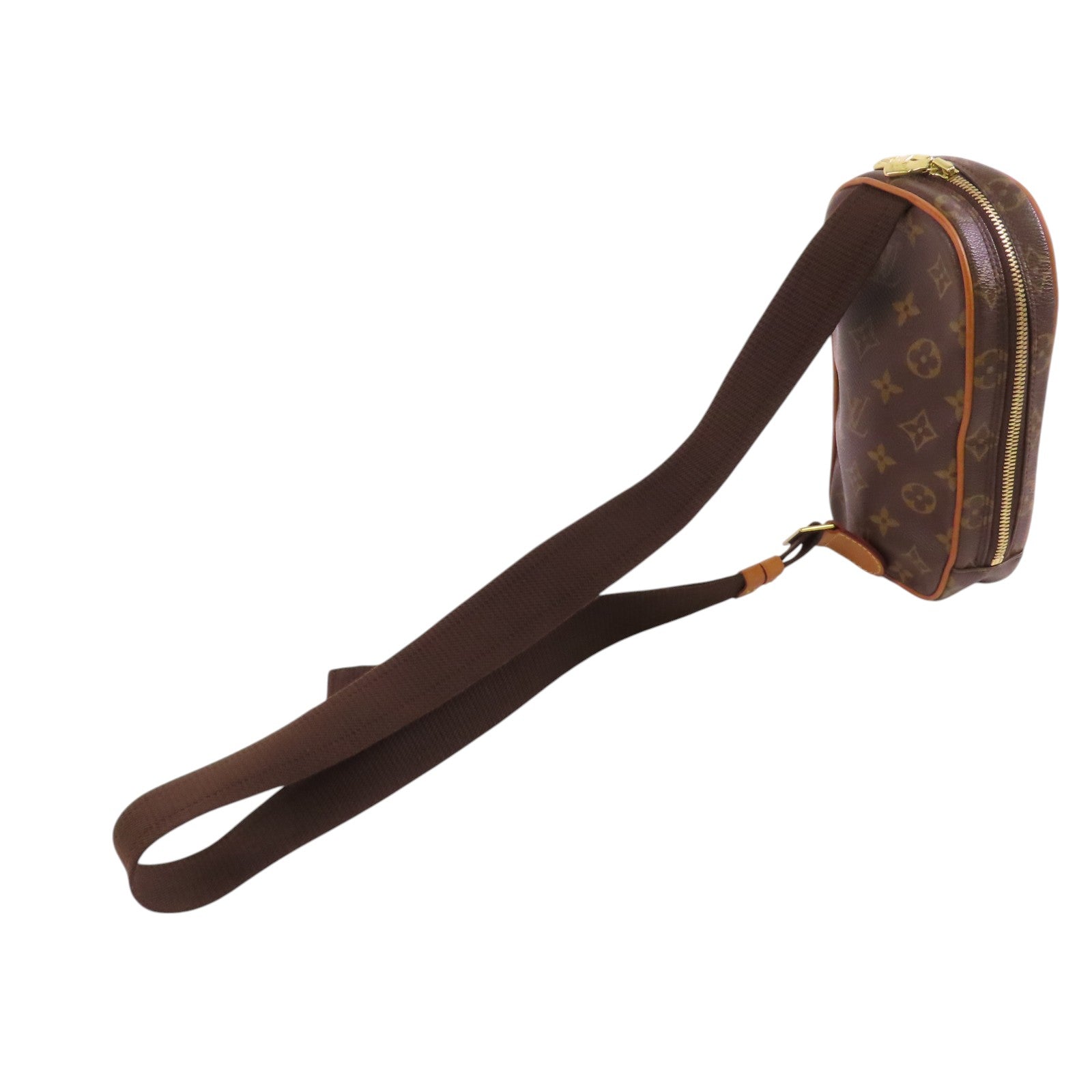 LOUIS VUITTON Monogram Pochette Gange金扣腰包肩背兩用袋