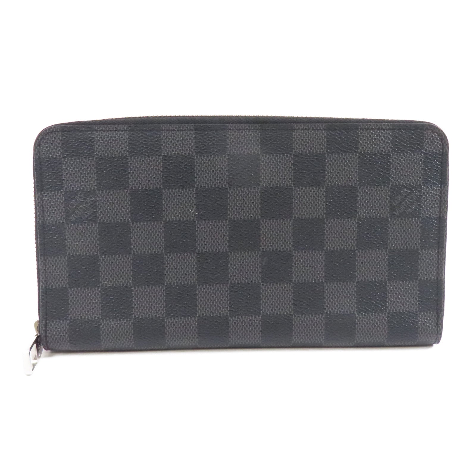 LOUIS VUITTON Damier Graphite Zippy Long Wallet銀扣長錢包黑色