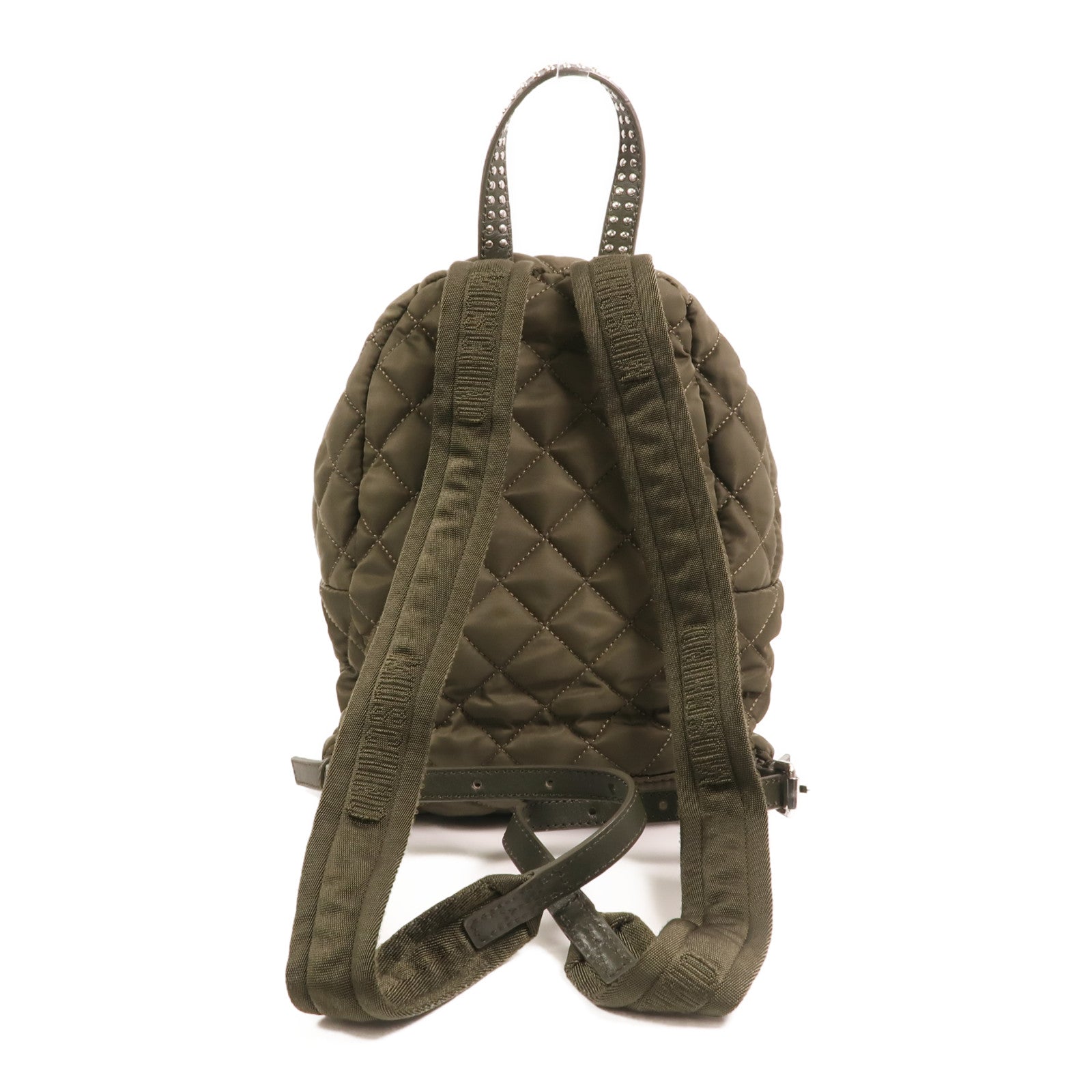 MOSCHINO 尼龍Backpack銀扣背包