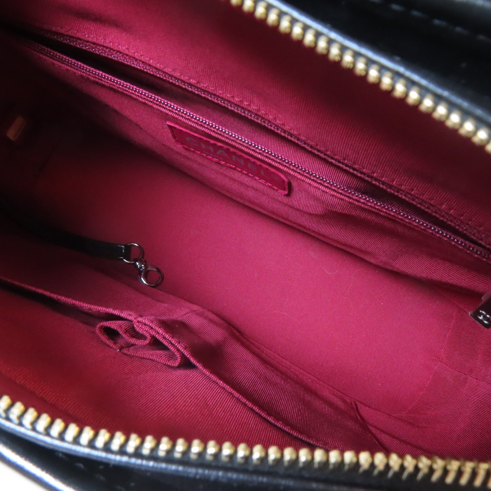 CHANEL 【清倉大減價】菱格牛皮皮革Gabrielle Large Shoulder Bag金銀扣鏈帶肩背袋黑色