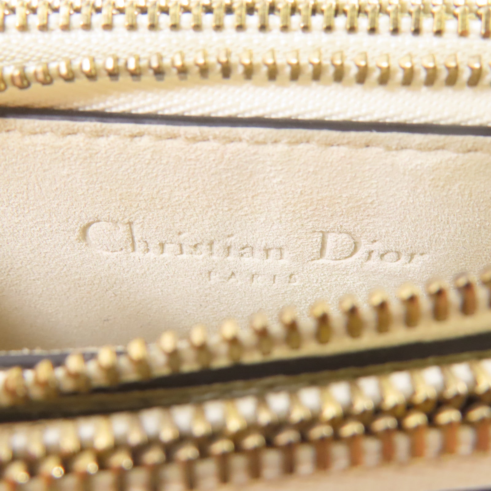 Dior 牛皮皮革Saddle Trio Crossbody Pouch金扣肩背袋白色