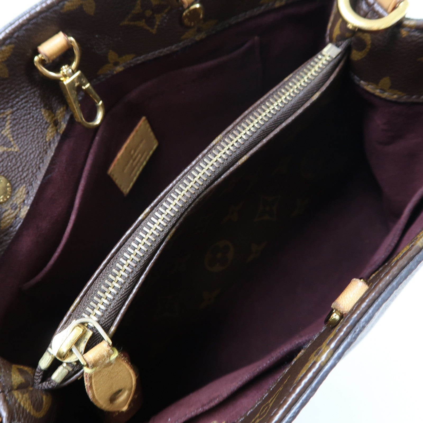 LOUIS VUITTON Monogram Montaigne BB金扣手挽肩背兩用袋棕色