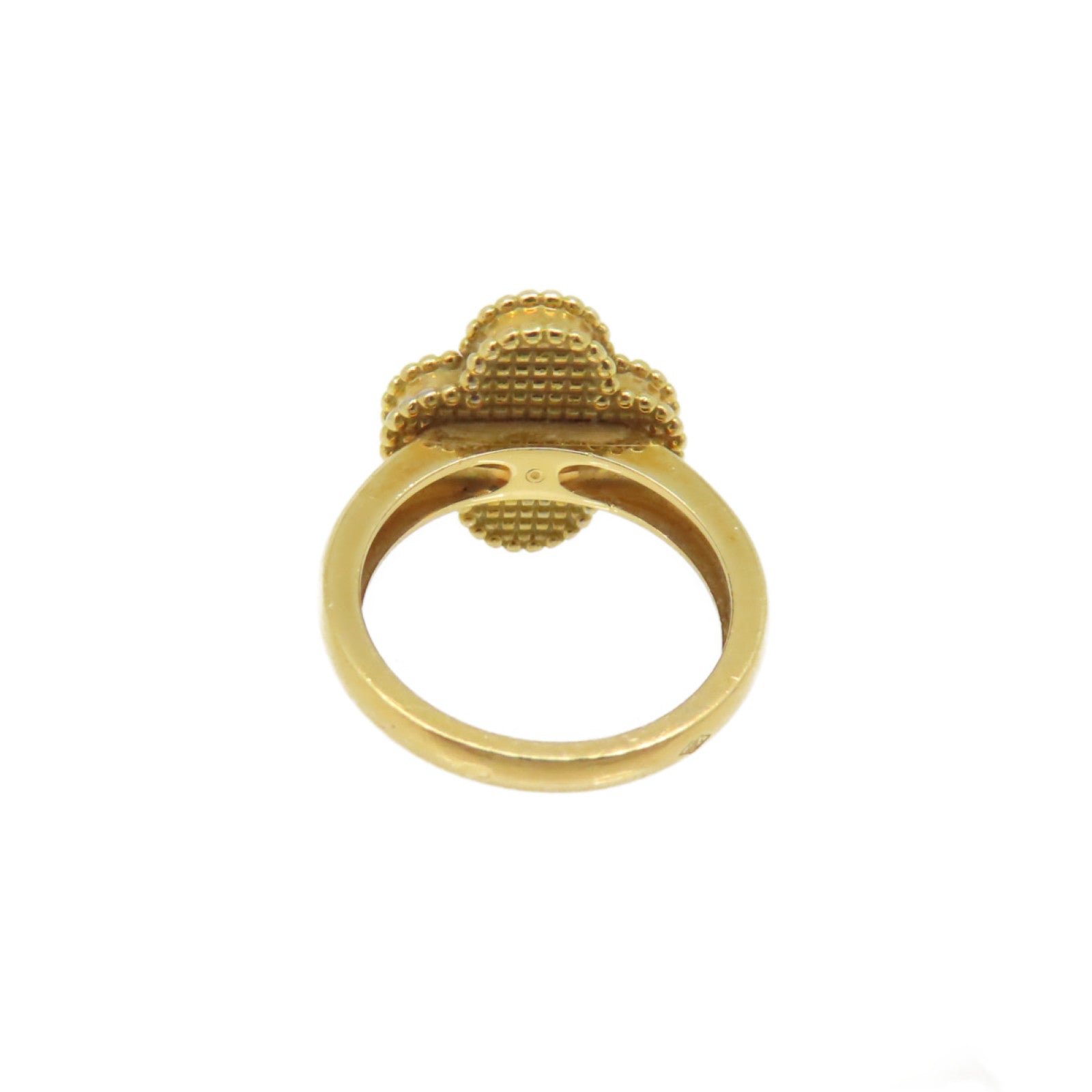 Van Cleef & Arpels 【激減優惠】18K黃金/紅玉髓/鑽石Vintage Alhambra Ring戒指紅色/金色#50/US#5