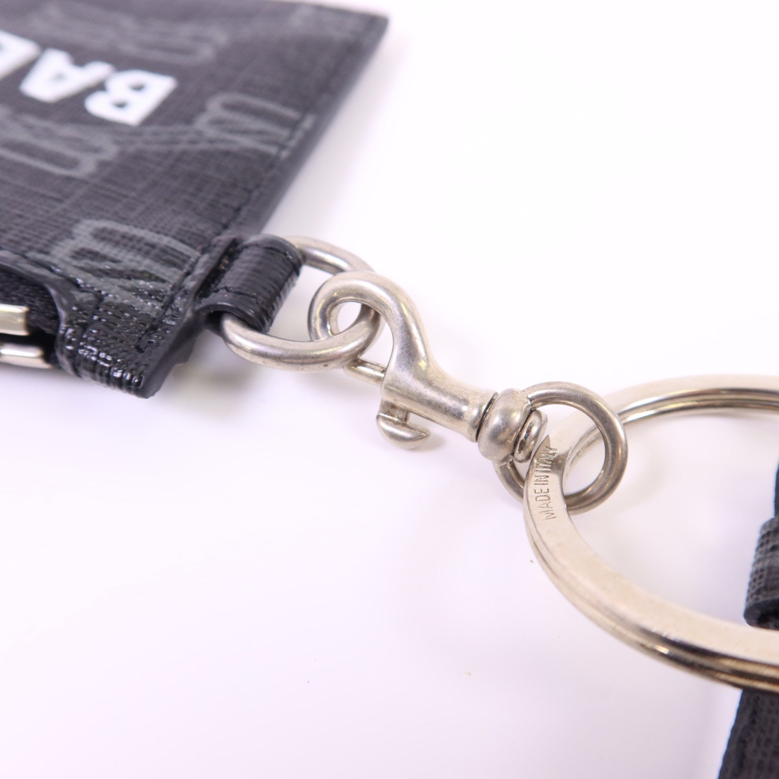 BALENCIAGA 塗層帆布Card Case銀扣卡片套