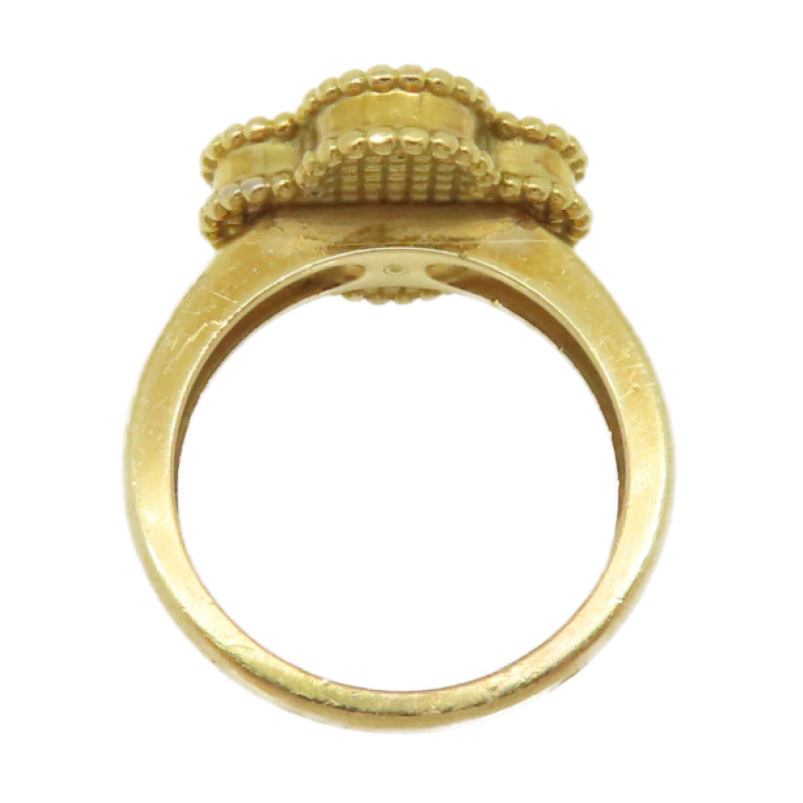 Van Cleef & Arpels 【激減優惠】18K黃金/紅玉髓/鑽石Vintage Alhambra Ring戒指紅色/金色#50/US#5