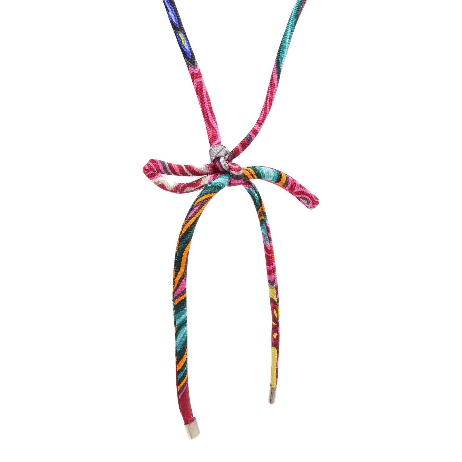 HERMES 【激減優惠】絲質Necklace/Bracelet銀扣項鍊/手帶