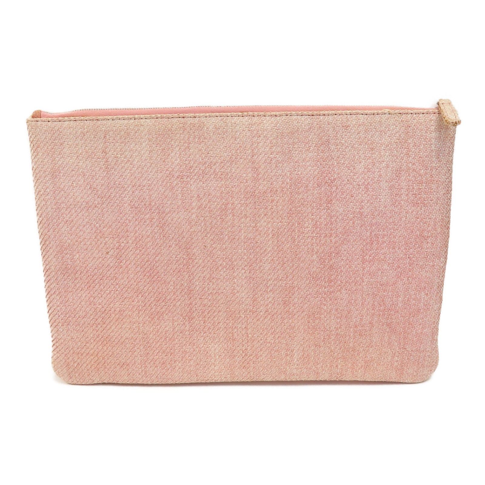 CHANEL 【激減優惠】帆布Clutch Bag銀扣手拿包粉紅色