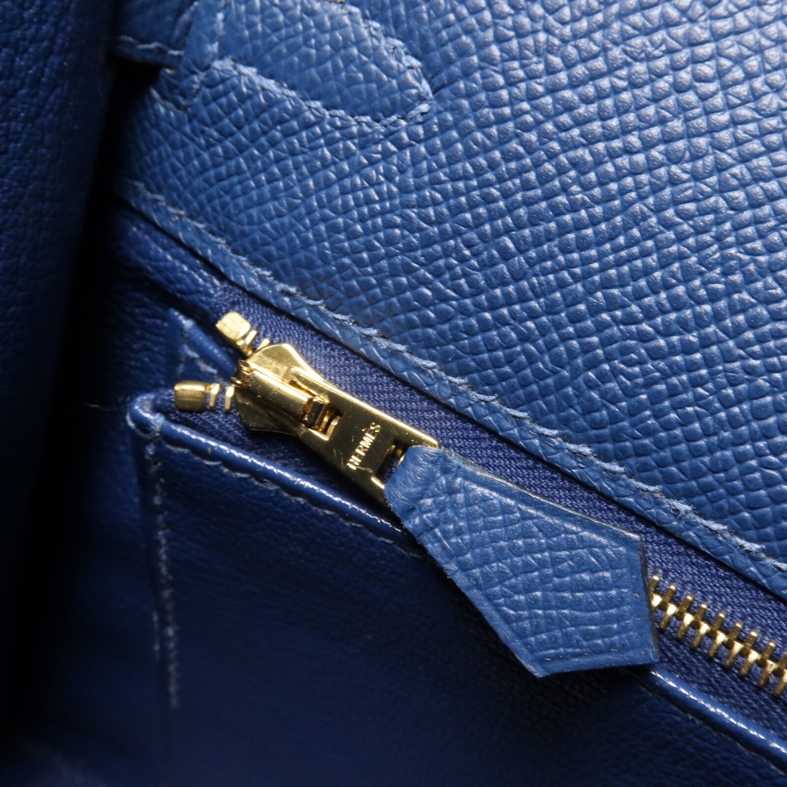 HERMES Epsom皮革皮革Kelly 25手挽肩背兩用袋Deep Blue