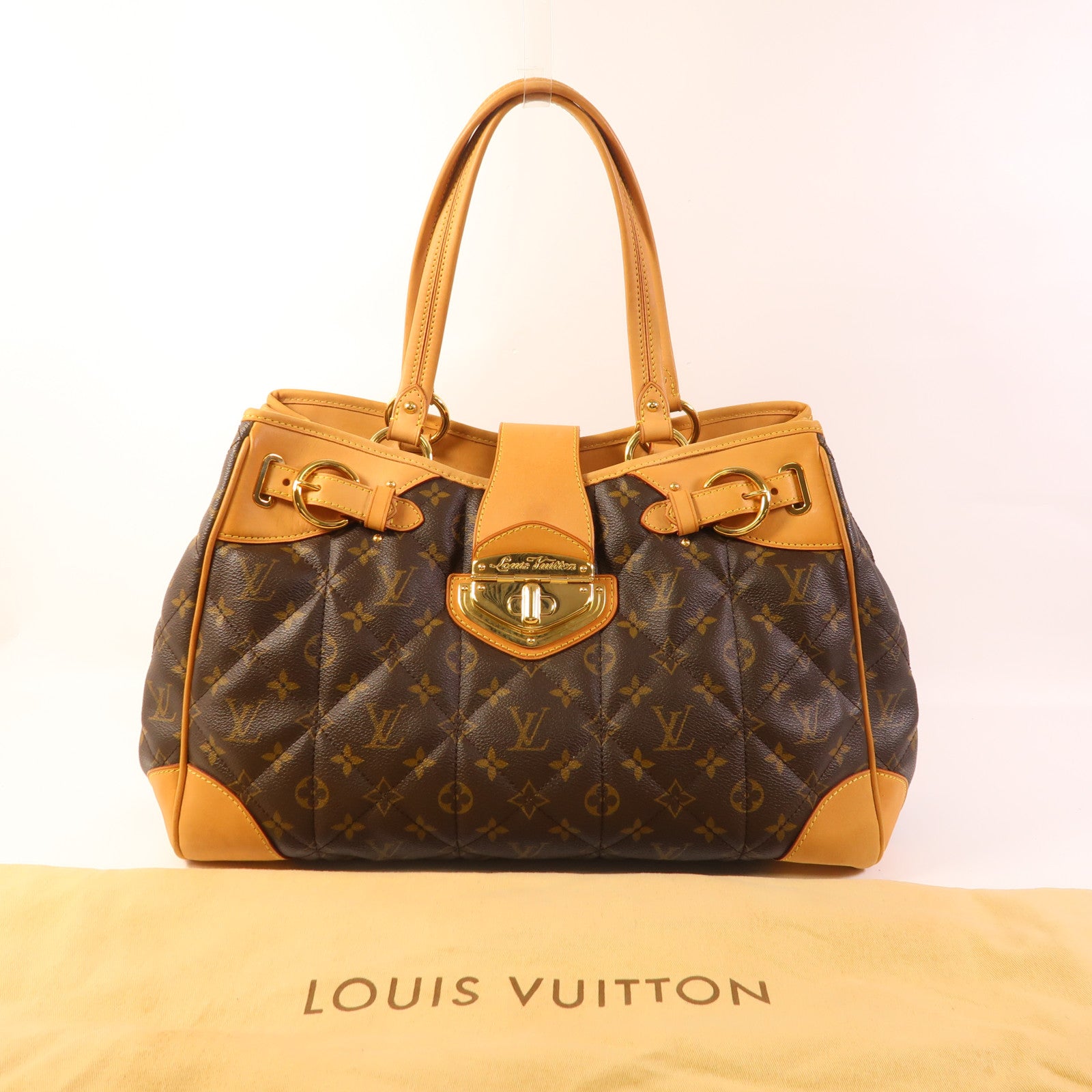 LOUIS VUITTON Monogram Etolie金扣手挽袋