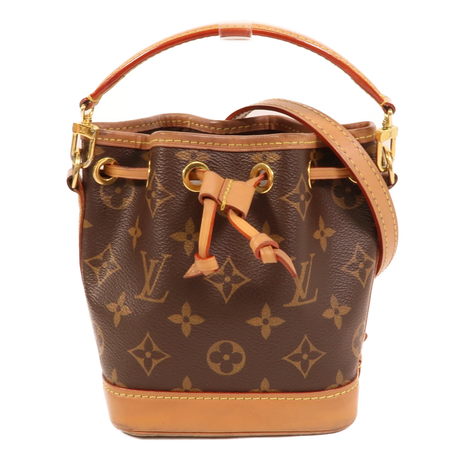 LOUIS VUITTON Monogram Nano Noe金扣手挽肩背兩用袋