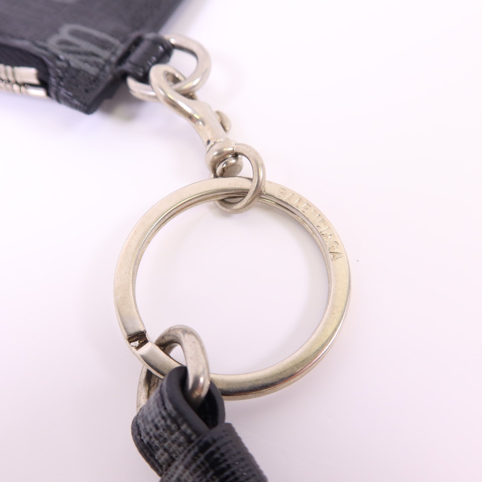 BALENCIAGA 塗層帆布Card Case銀扣卡片套