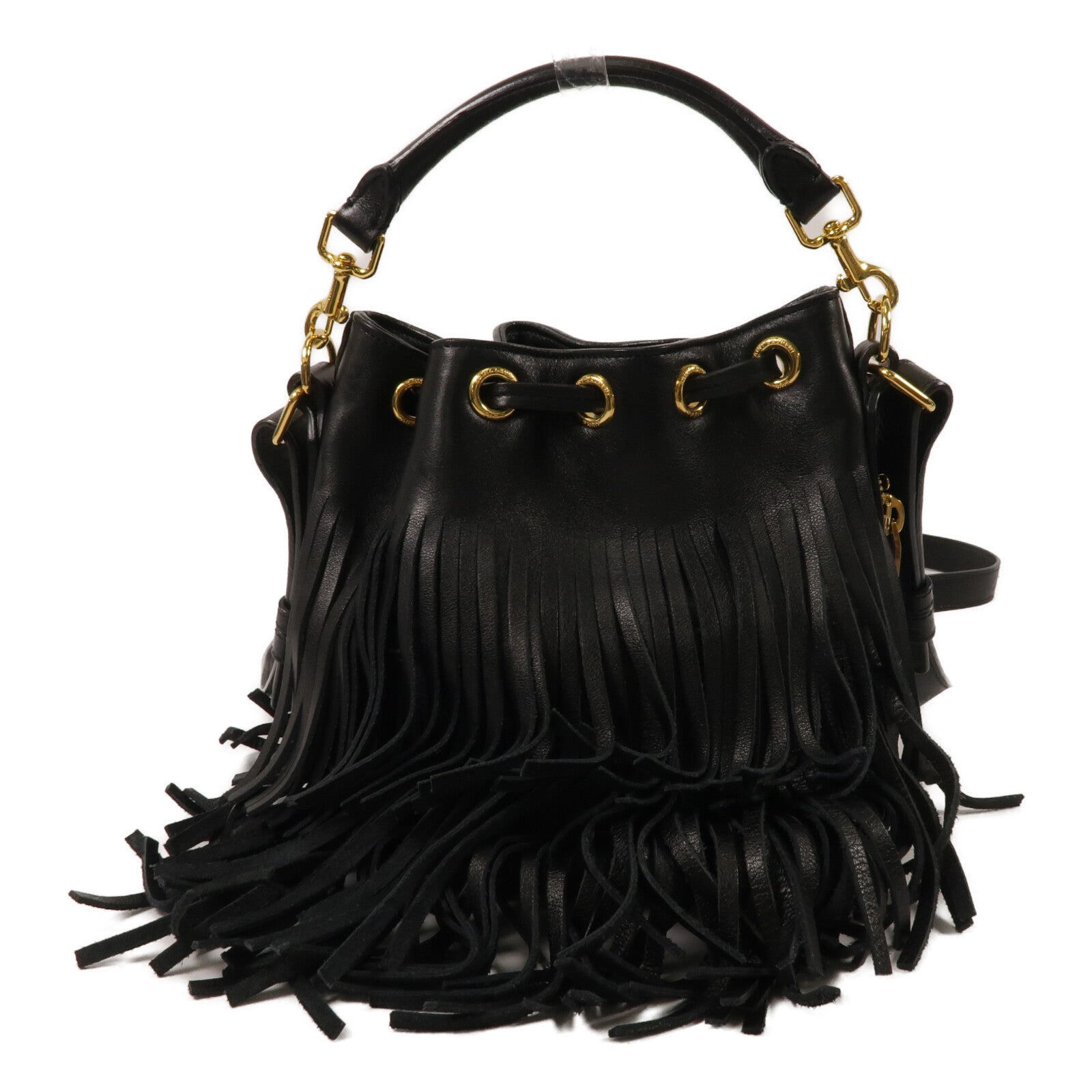 SAINT LAURENT 牛皮皮革Emmandle Fringed Bag手挽肩背兩用袋