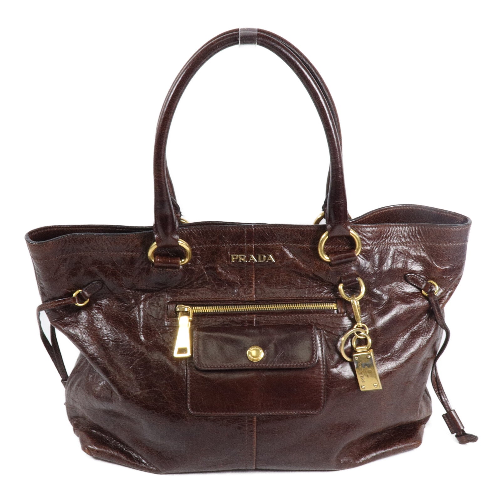 PRADA 牛皮皮革Handbag/Tote Bag手挽袋
