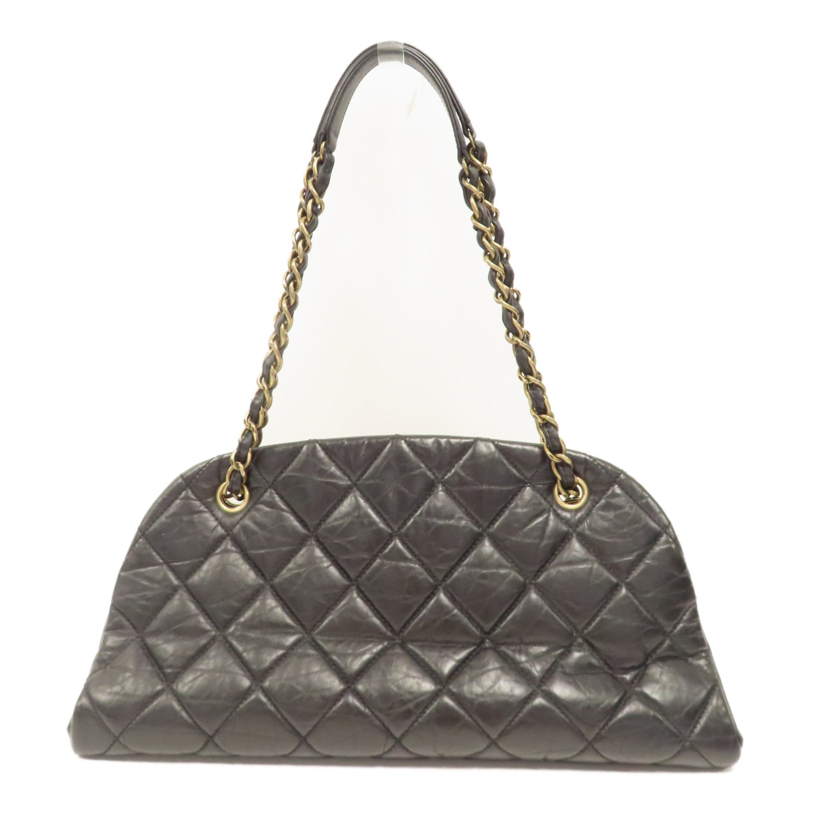 CHANEL 【激減優惠】菱格牛皮皮革Chain Shoulder Bag金扣鏈帶肩背袋黑色