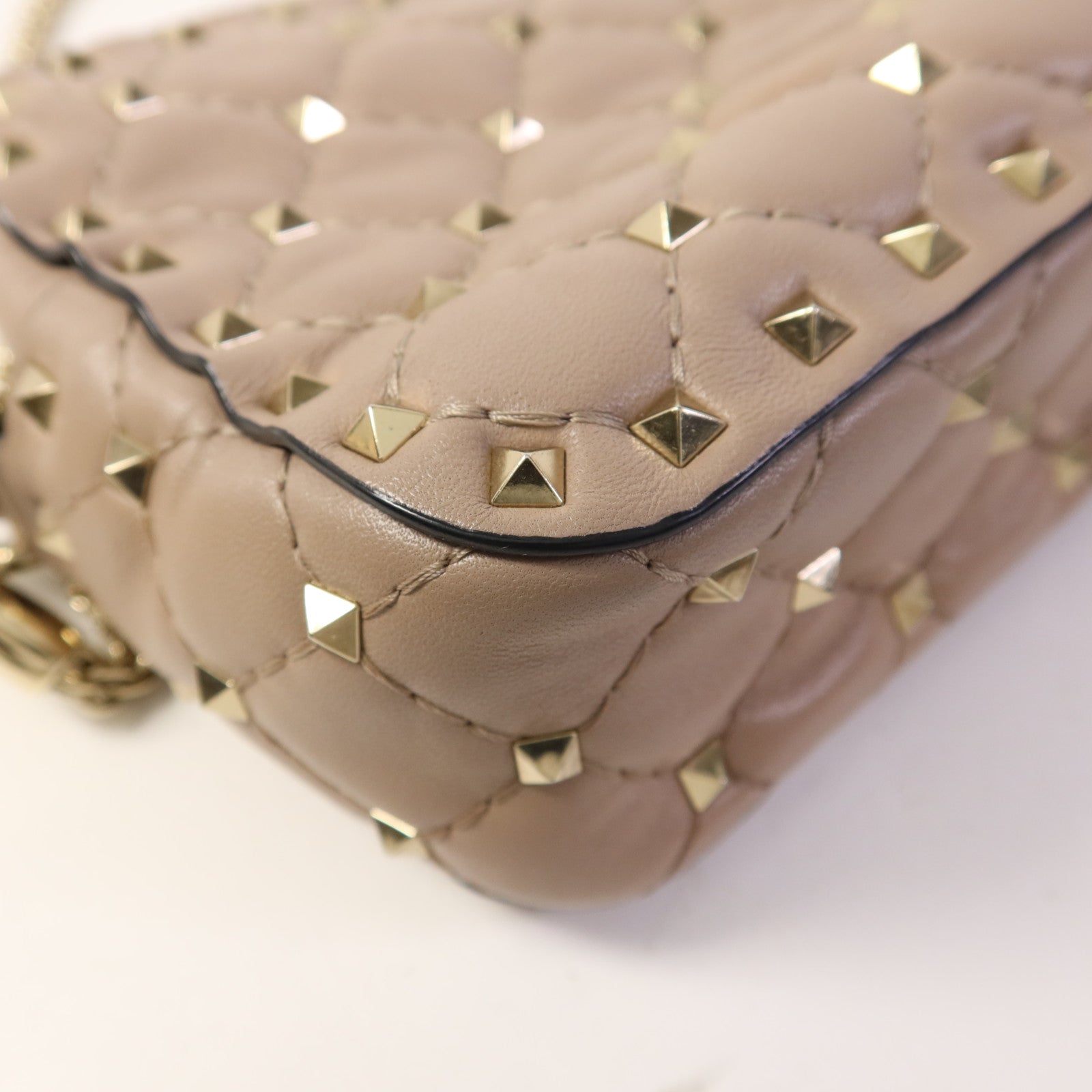 Valentino 牛皮皮革Shoulder Bag金扣肩背袋