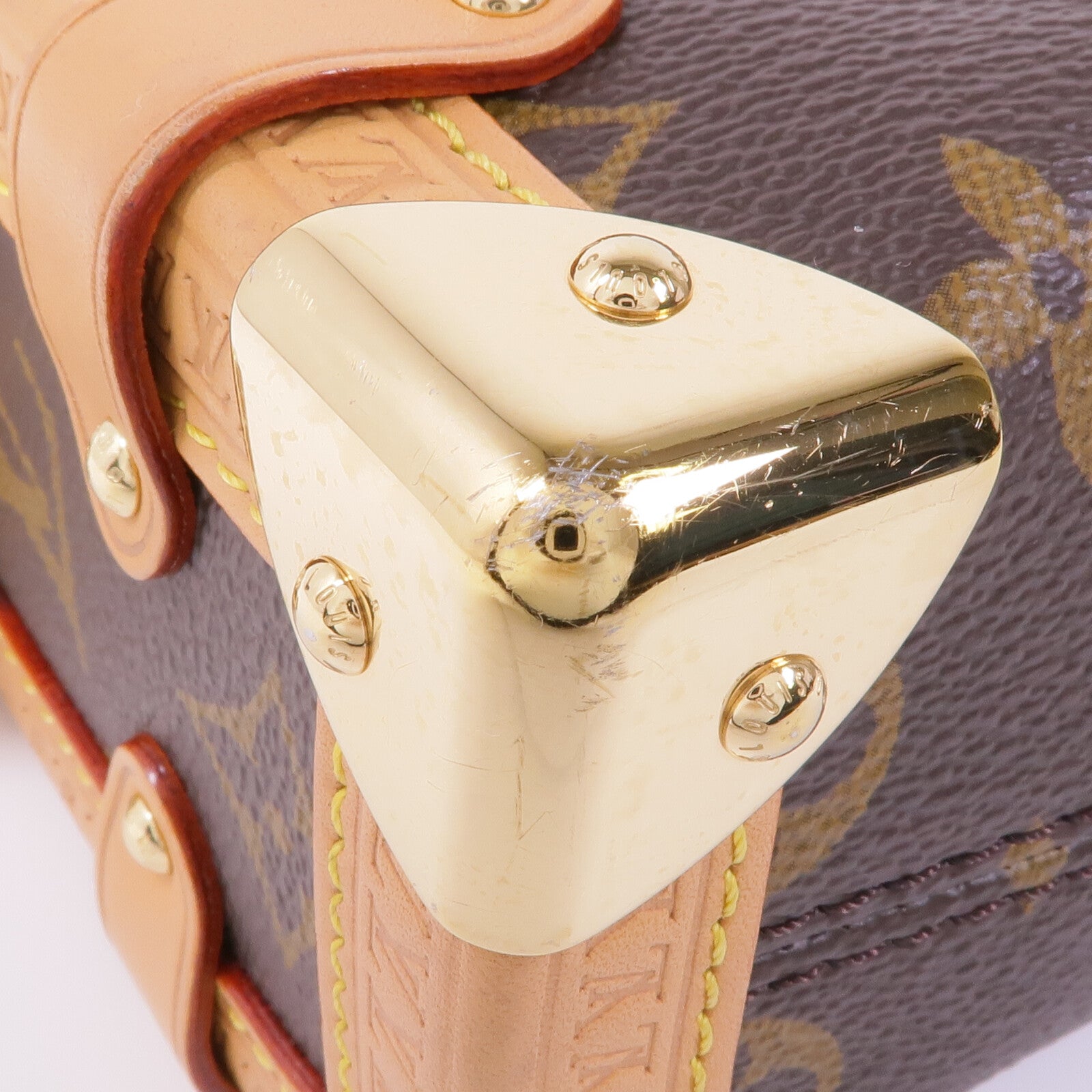 LOUIS VUITTON Monogram Side Trunk PM金扣手挽肩背兩用袋