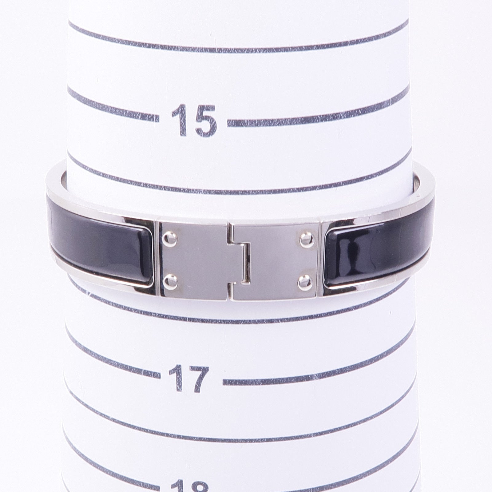 HERMES 金屬/琺瑯Charniere Bracelet手鐲Noir