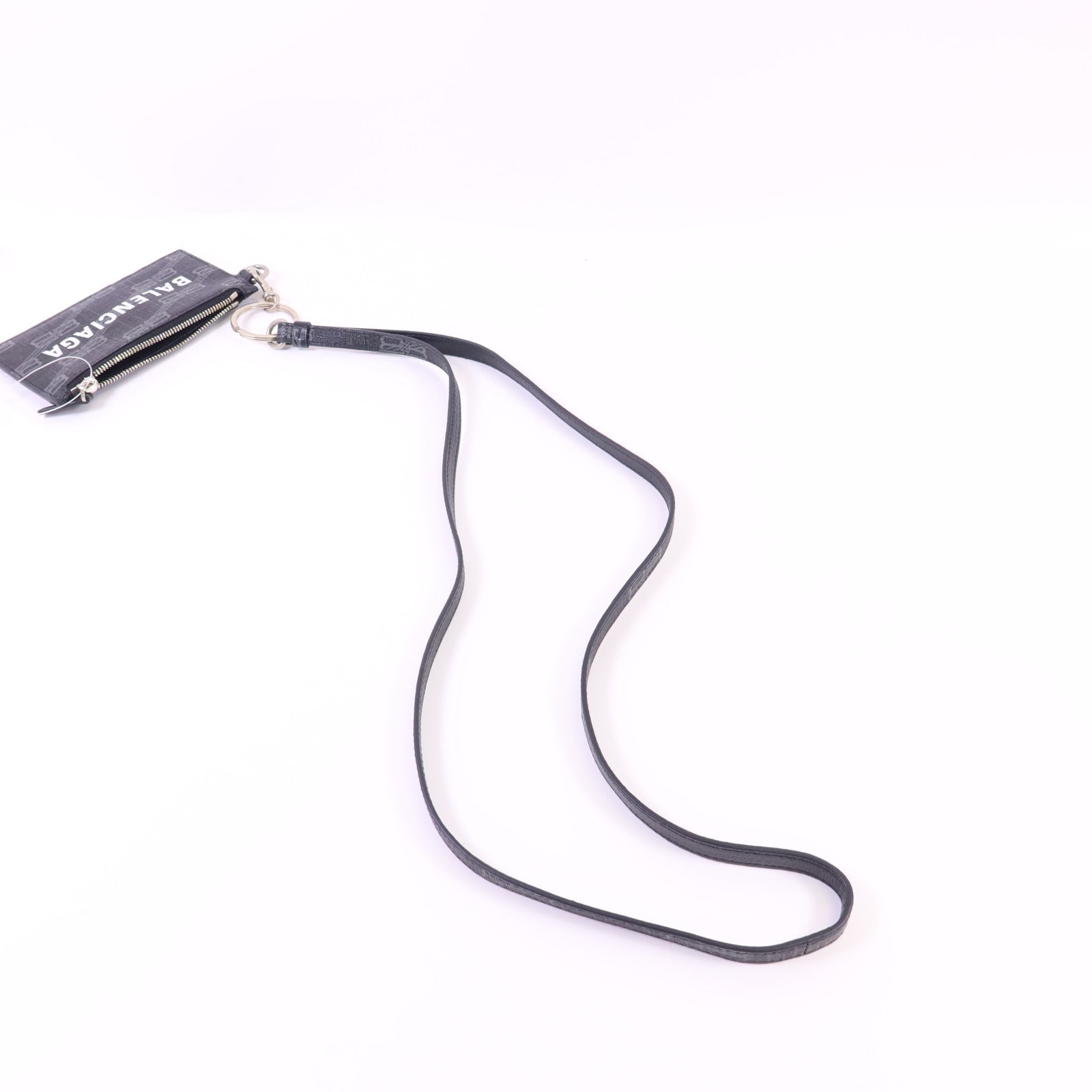 BALENCIAGA 塗層帆布Card Case銀扣卡片套