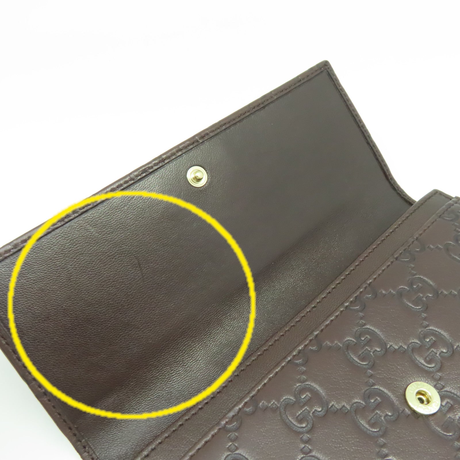 GUCCI 【激減優惠】牛皮皮革Long Wallet長錢包啡色