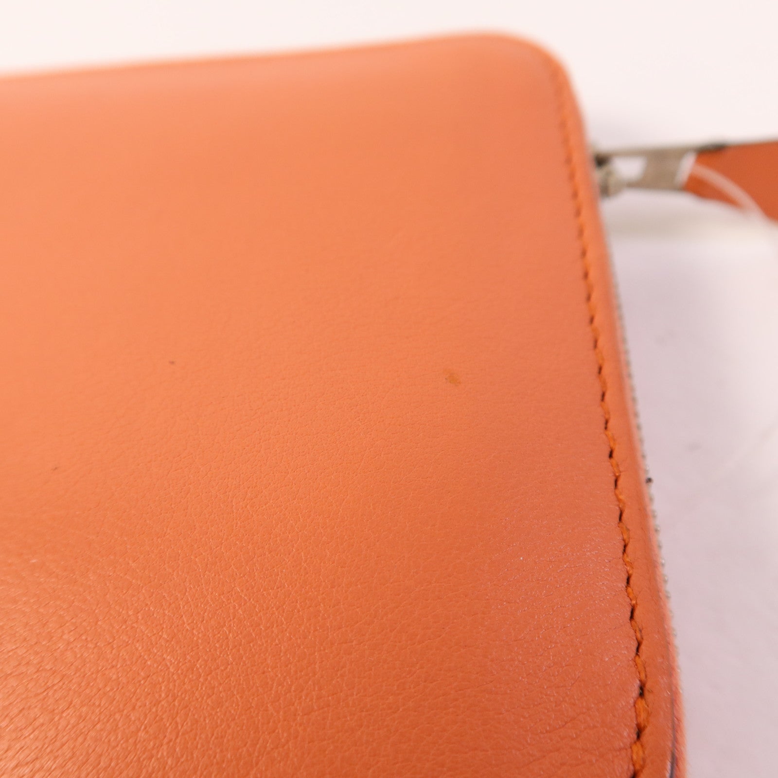 HERMES 【激減優惠】Swift皮革Azap Long Wallet銀扣長錢包Flamingo