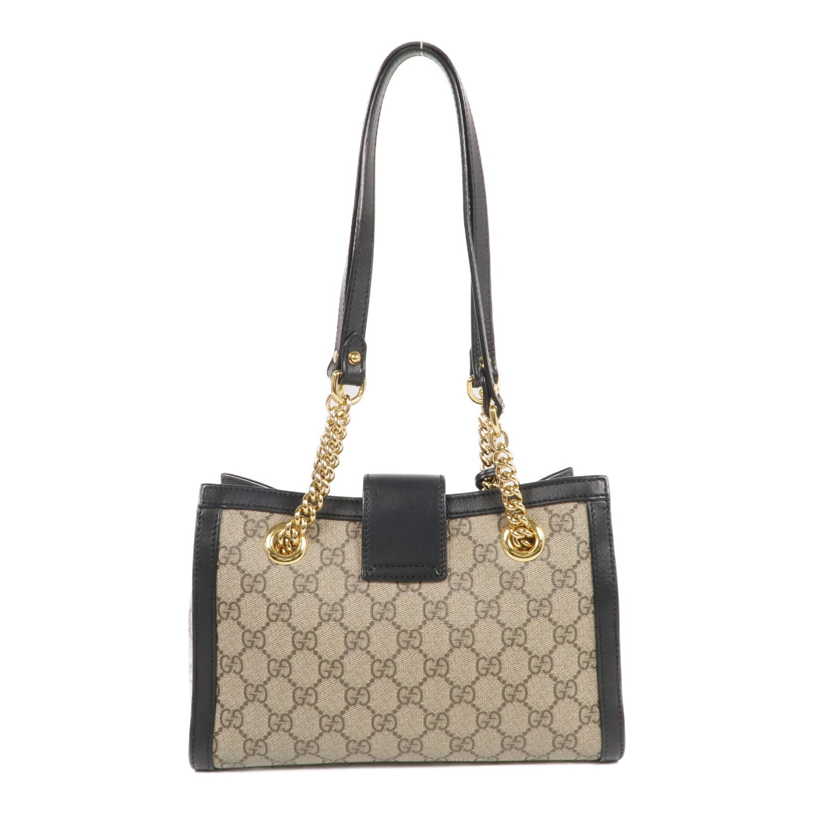 GUCCI 塗層帆布Padlock GG Small金扣肩背袋