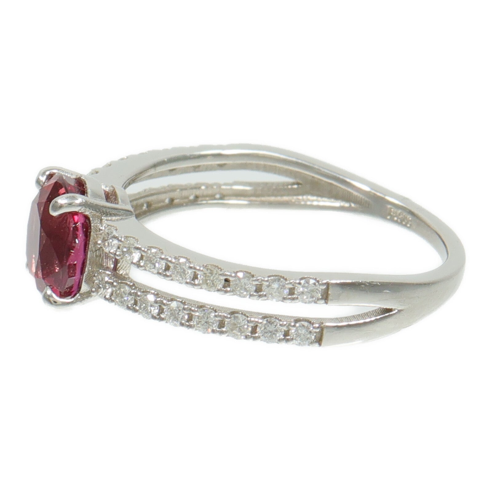 JEWELRY PT900鉑金Ruby Diamond紅寶石/鑽石戒指