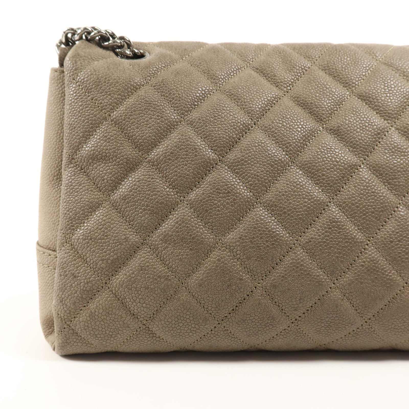 CHANEL 牛皮皮革Shoulder Bag銀扣肩背袋