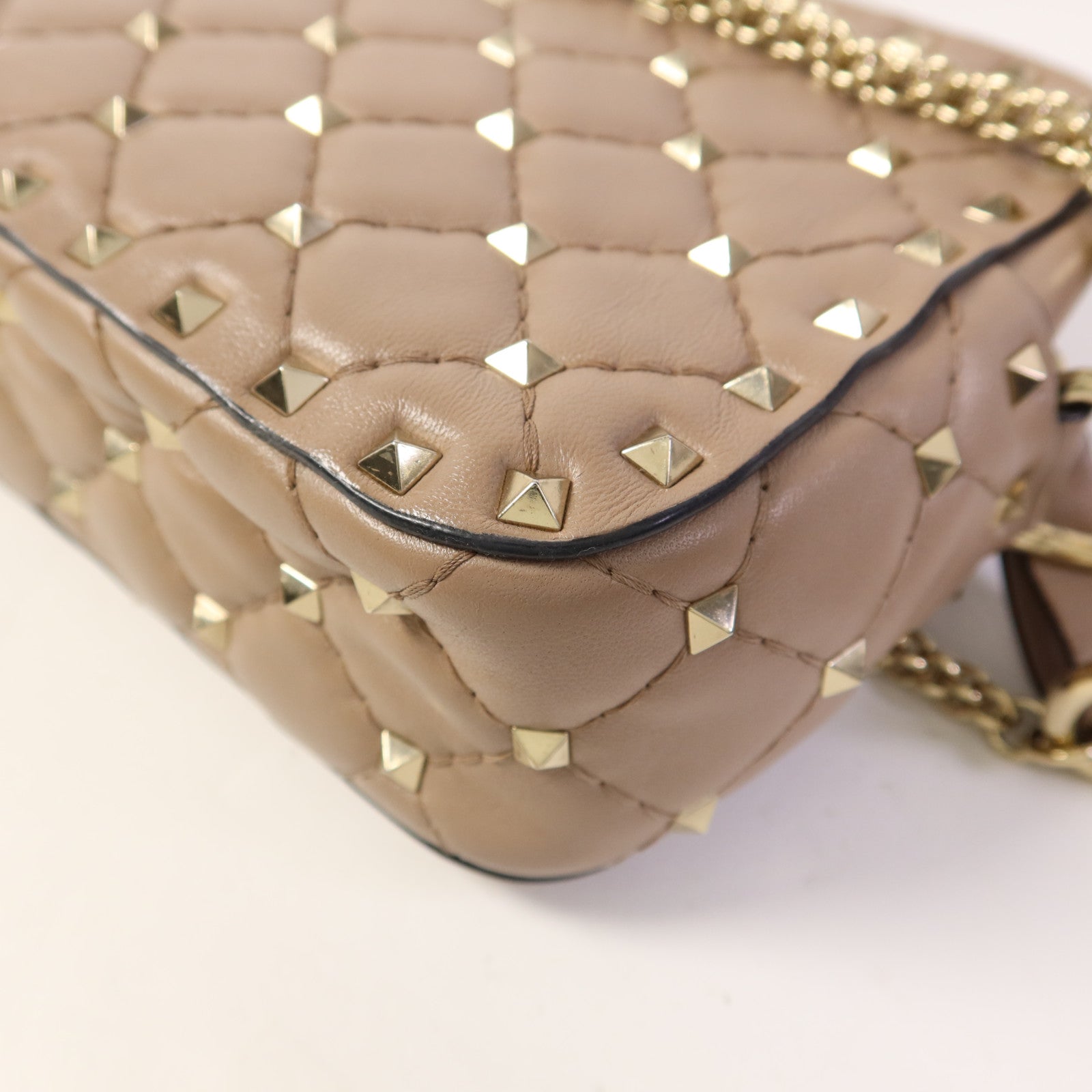 Valentino 牛皮皮革Shoulder Bag金扣肩背袋