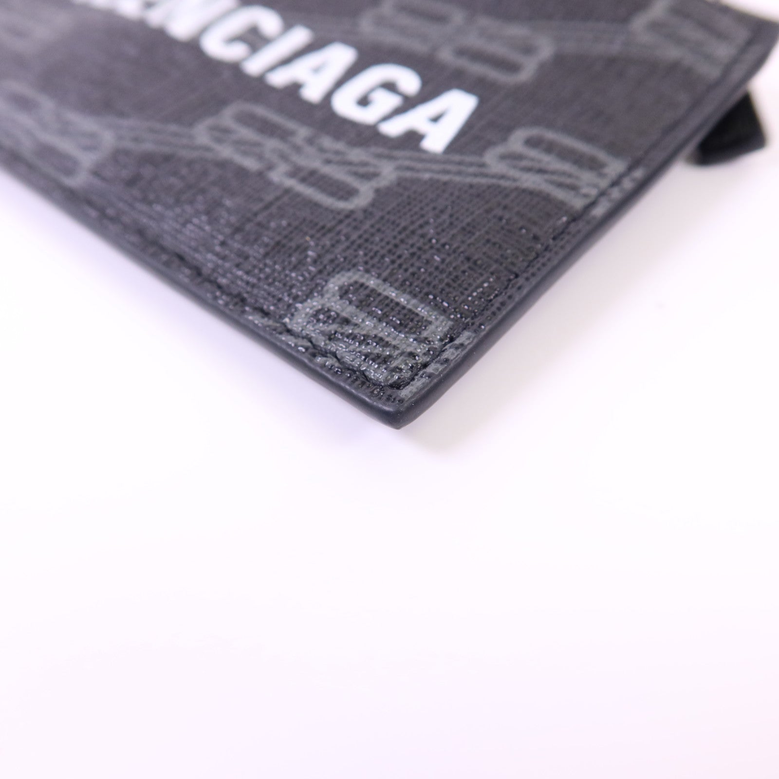 BALENCIAGA 塗層帆布Card Case銀扣卡片套