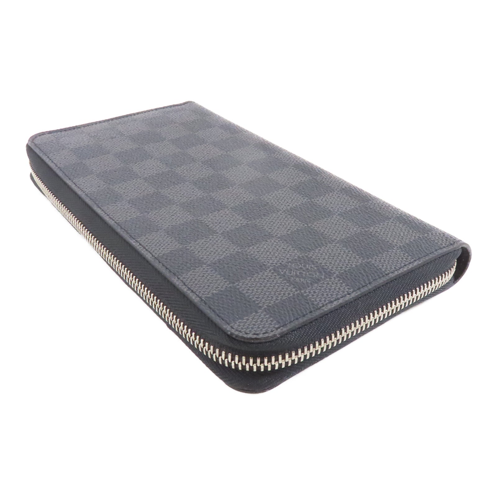 LOUIS VUITTON Damier Graphite Zippy Long Wallet銀扣長錢包黑色