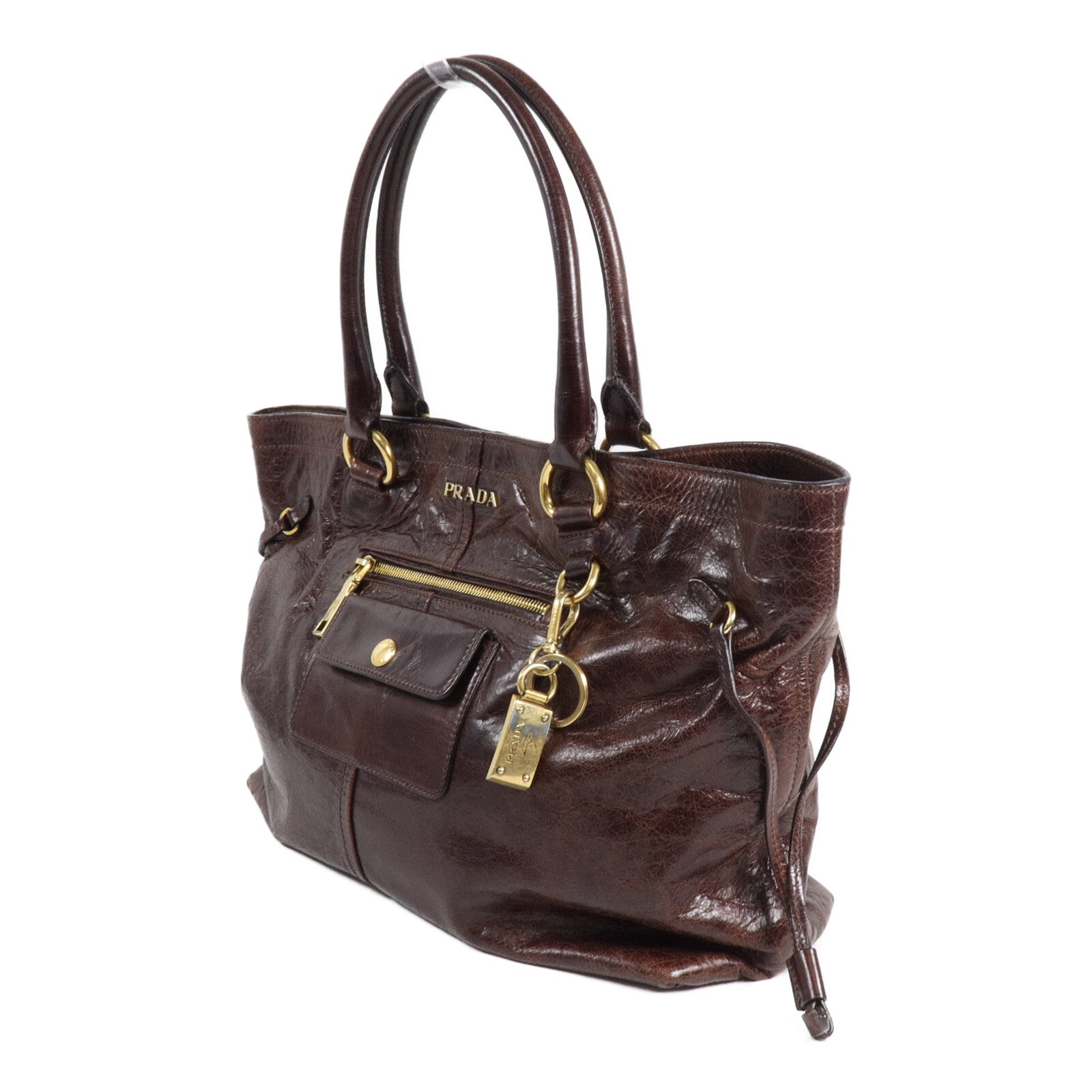 PRADA 牛皮皮革Handbag/Tote Bag手挽袋