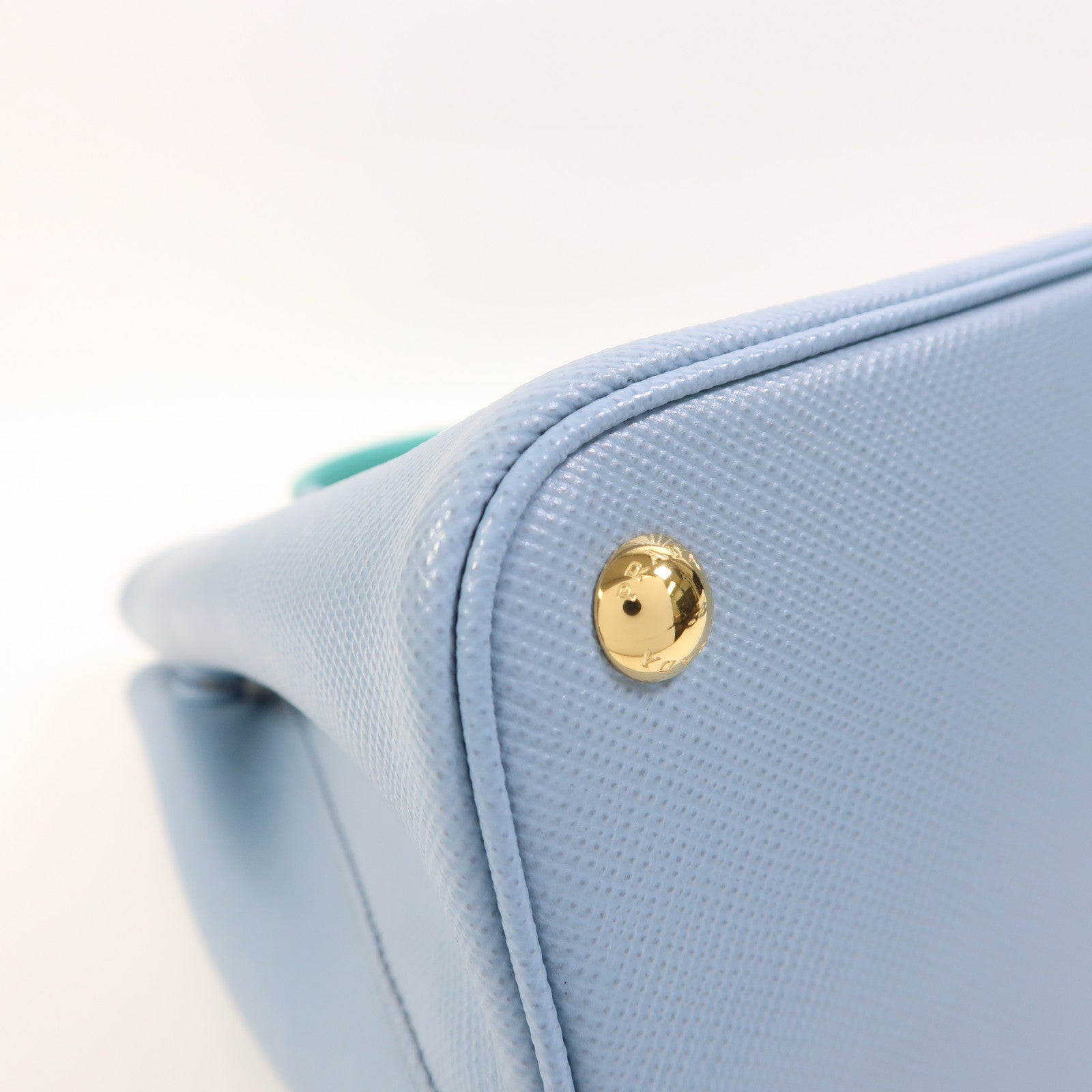 PRADA Saffiano皮革2 Way Shoulder金扣手挽肩背兩用袋