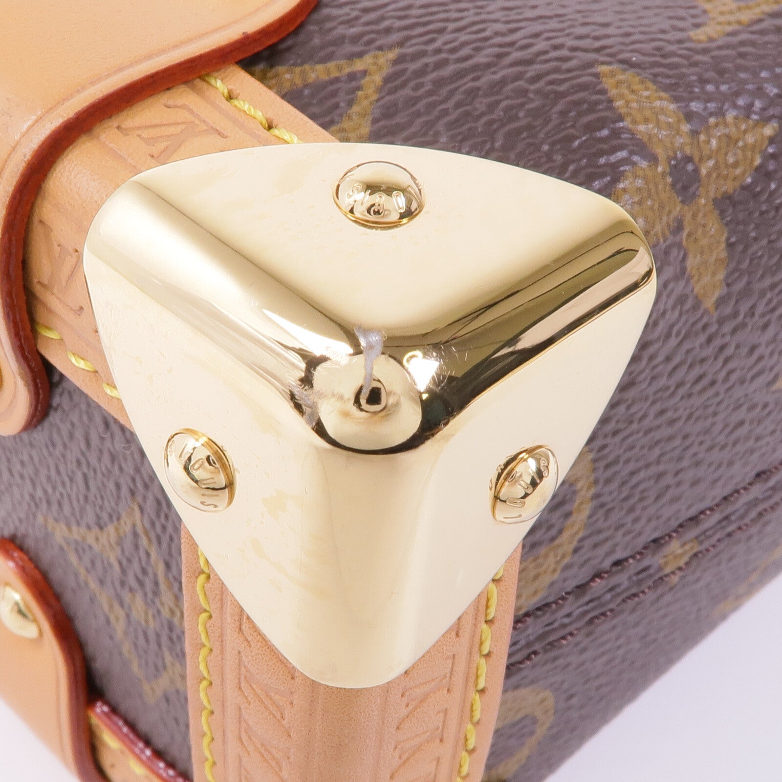 LOUIS VUITTON Monogram Side Trunk PM金扣手挽肩背兩用袋