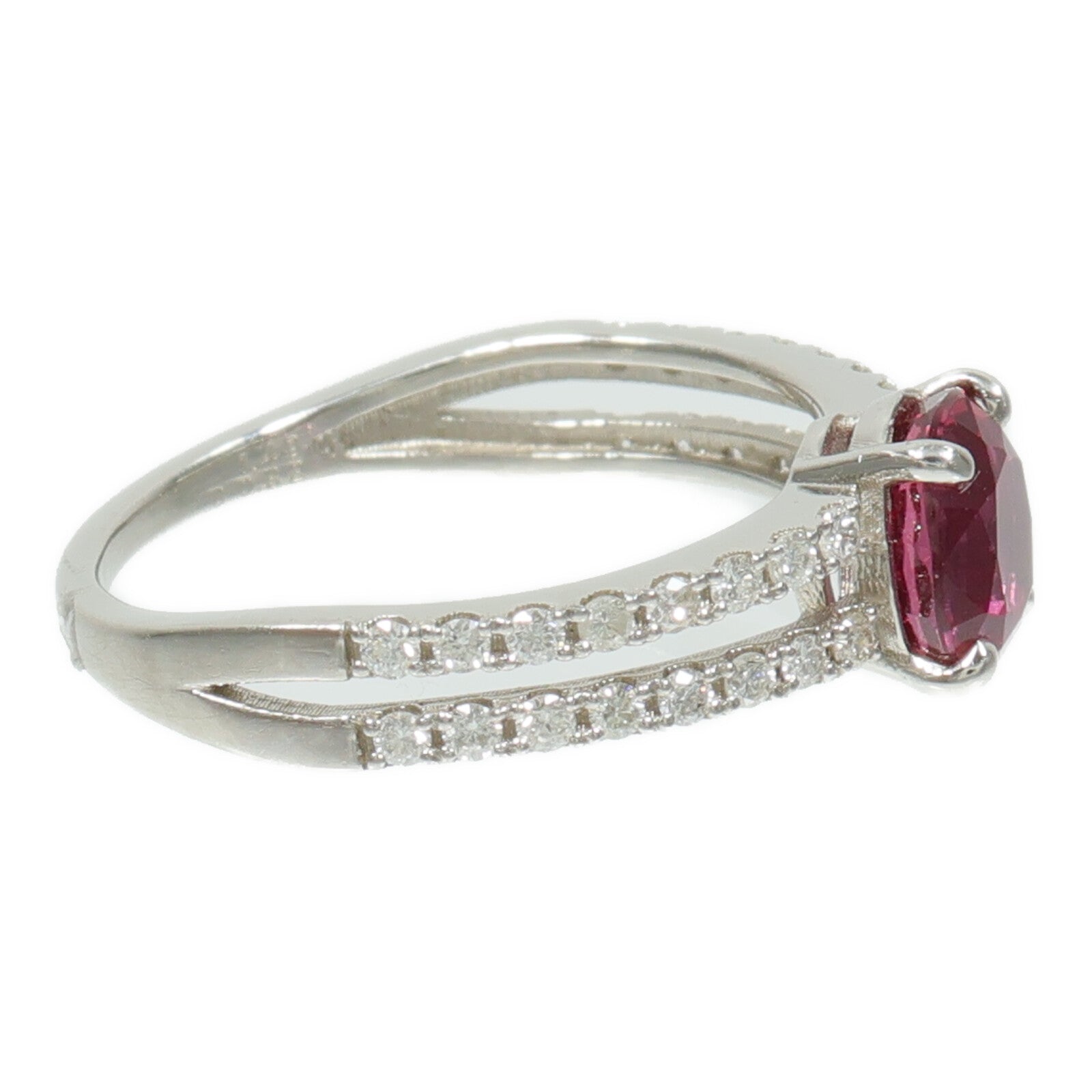 JEWELRY PT900鉑金Ruby Diamond紅寶石/鑽石戒指