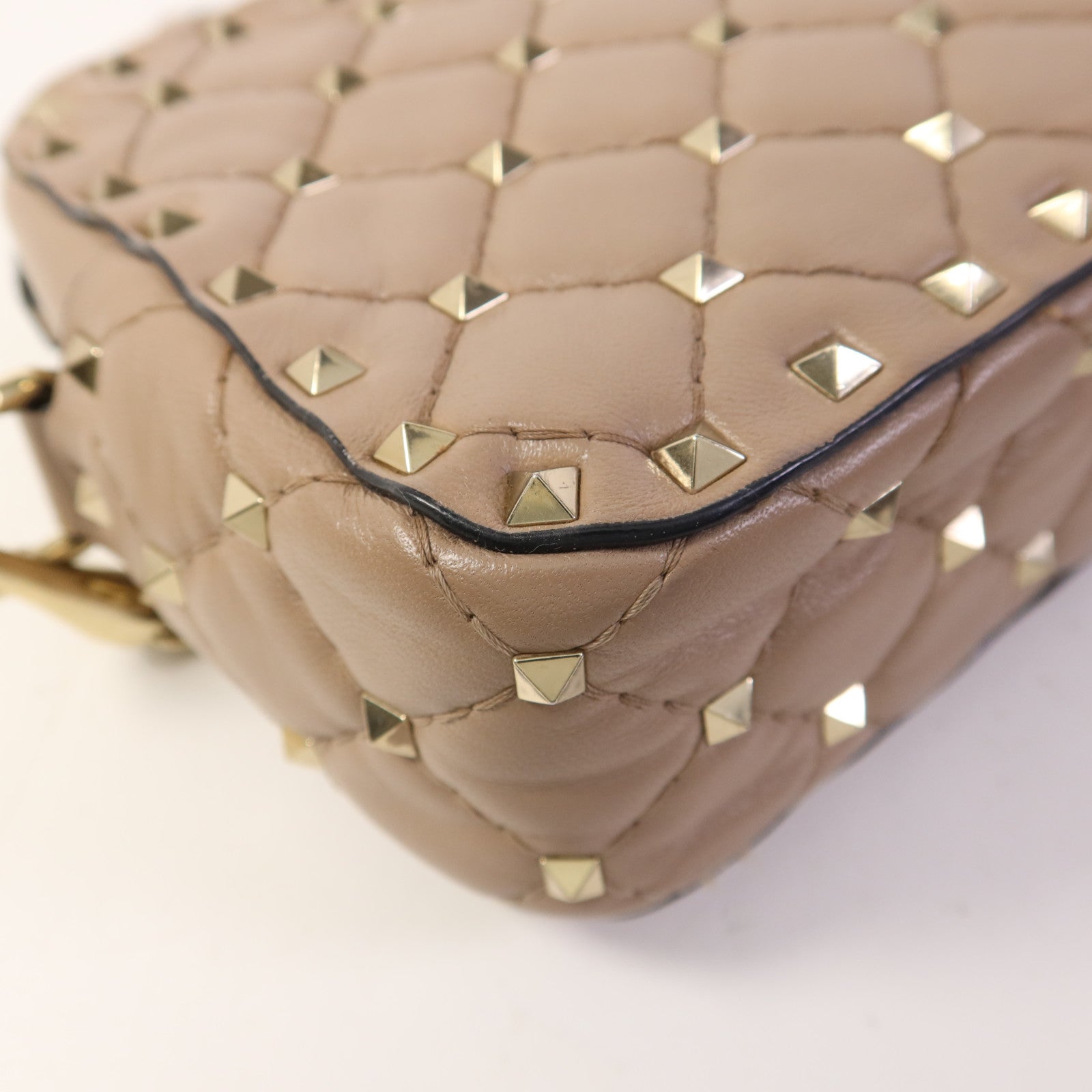 Valentino 牛皮皮革Shoulder Bag金扣肩背袋